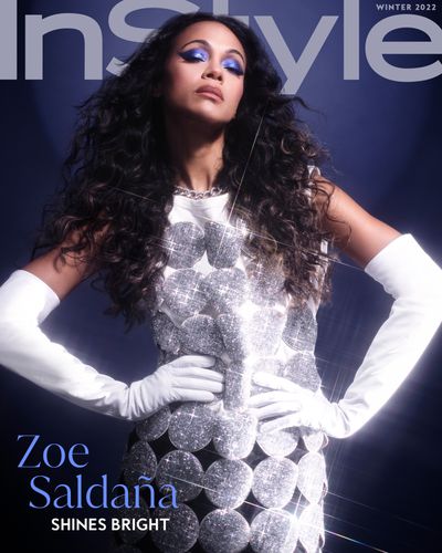 Zoe SaldaÃ±a social cover for InStyle Winter 2022 in Marc Jacobs